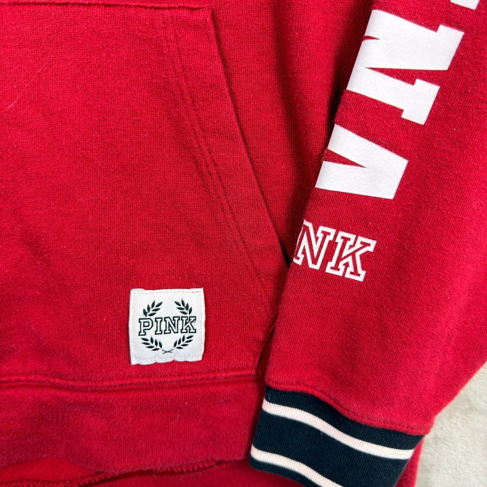PINK Victoria's Secret Hoodie Women Medium Red Gray Gamecock Nation NCAA - Picture 4 of 7